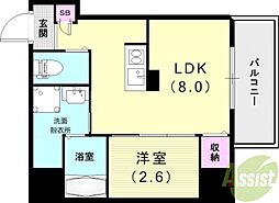 エヌエムキャトフヴァンユイット 1LDKの間取図画像