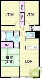 サーティ福弥 3LDKの間取図画像