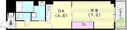 グランデル武庫之荘 1DKの間取図画像