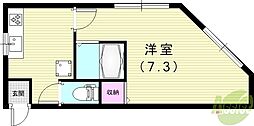 スウィートハイム 1Kの間取図画像