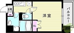 イムーブルエピ 1Kの間取図画像