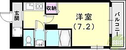 AILE南武庫之荘west 1Kの間取図画像