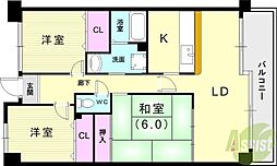 ボンシックコロニー1 3LDKの間取図画像