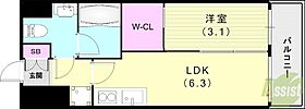 ヴェール尼崎城  ｜ 兵庫県尼崎市北城内（賃貸マンション1LDK・2階・25.24㎡） その2