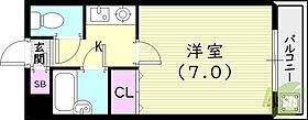 ステラハウス17  ｜ 兵庫県尼崎市武庫之荘東2丁目3-1（賃貸アパート1K・1階・21.42㎡） その2