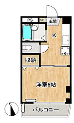 フェニックス伊勢原 1Kの間取図画像