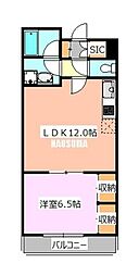 ラ　メゾン　トロワ 1階1LDKの間取り