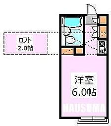 ベルメゾン ワンルームの間取図画像