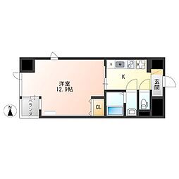 ビック・ビー宇都宮 1Kの間取図画像