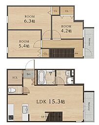 大阪市住吉区沢之町1丁目マンション 3LDKの間取図画像