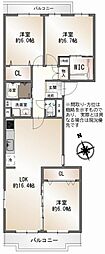 グリーンコーポ江坂第3 3SLDKの間取図画像
