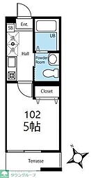 ハーミットクラブハウス横浜白楽 1階1Kの間取り