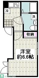 ハレレア横浜反町 1階1Kの間取り