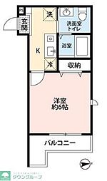 レガーロ新横浜 1Kの間取図画像