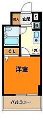 ワコーレ綱島2 1Kの間取図画像