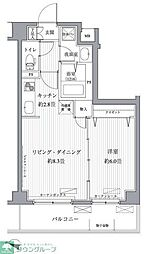 サニーリヴ北新横浜 1LDKの間取図画像