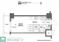 プラウドフラット横浜 ワンルームの間取図画像
