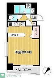 グリフィン新横浜・伍番館 ワンルームの間取図画像