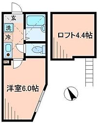マイフィールズ横浜 1Kの間取図画像