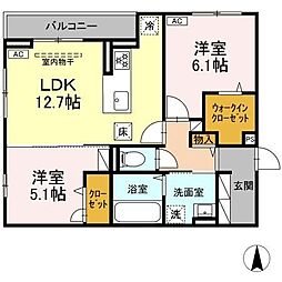 ロイヤルベルム 2LDKの間取図画像