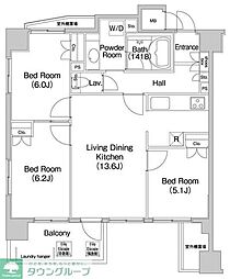 コンフォリア新子安 3LDKの間取図画像