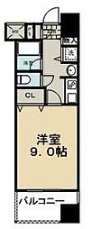 シャリテ・センター北 ワンルームの間取図画像