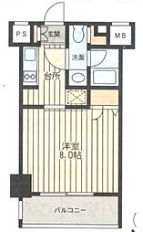レジディア新横浜 1Kの間取図画像