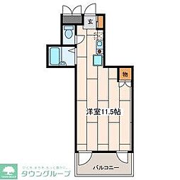 エスポアールカヤギヤ8 ワンルームの間取図画像