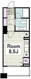 ドゥーエ横浜駅前 ワンルームの間取図画像