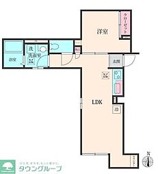アクアベース西横浜 1LDKの間取図画像