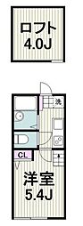 ウィンガーデン川和町C 1Kの間取図画像