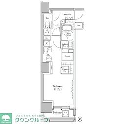 ザ・パークハビオSOHO新横浜 ワンルームの間取図画像