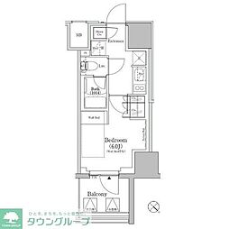 ザ・パークハビオSOHO新横浜 1Kの間取図画像
