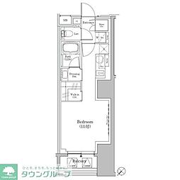 ザ・パークハビオSOHO新横浜 ワンルームの間取図画像