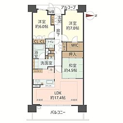 ジオ阪急洛西口サウスレジデンス 3LDKの間取図画像
