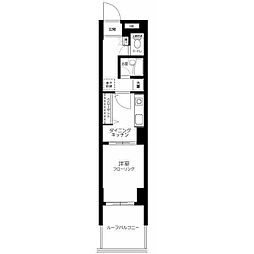 ライオンズプラザ伊勢佐木町通り 1DKの間取図画像