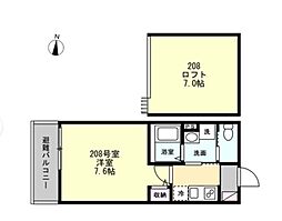 Floracion中山 1Kの間取図画像