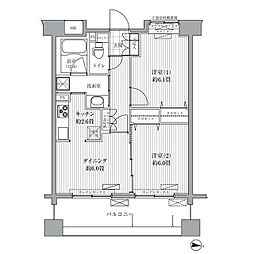 リベルタ港北 1SLDKの間取図画像