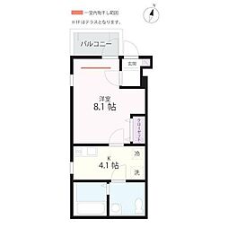 QUIET CRAB HOUSE 西横浜(仮) 1Kの間取図画像