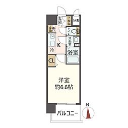 ララプレイス京橋シティオス 1Kの間取図画像
