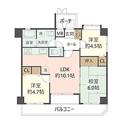エクセルコート神若の間取図画像