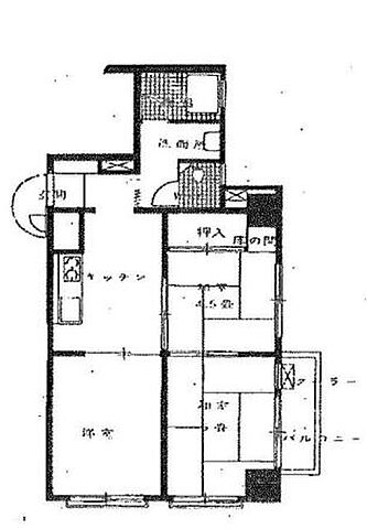 間取り オオサキ竹ノ塚マンション 10階/-