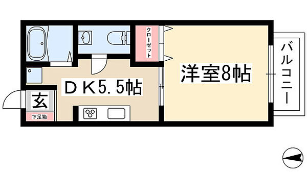 ハウスナカザワF棟 S104｜愛知県名古屋市名東区社口１丁目(賃貸アパート1DK・1階・27.47㎡)の写真 その2