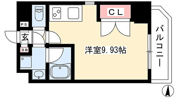 アールズタワー望が丘 605｜愛知県名古屋市名東区望が丘(賃貸マンション1R・6階・24.80㎡)の写真 その2