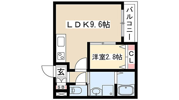 Grandtic sunmaison池下 101｜愛知県名古屋市千種区田代町字蝮池上(賃貸アパート1LDK・1階・30.18㎡)の写真 その2