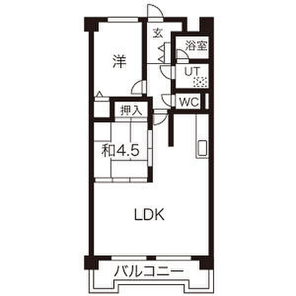 グランドハイリス上社 1-B｜愛知県名古屋市名東区貴船１丁目(賃貸マンション2LDK・1階・60.48㎡)の写真 その2