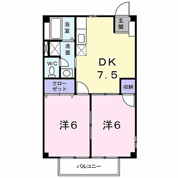 ニューシティ名東 102｜愛知県名古屋市名東区大針３丁目(賃貸アパート2DK・1階・44.71㎡)の写真 その2