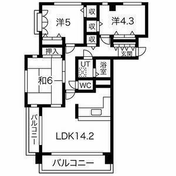 10_ハーベストヒルズ一社 103｜愛知県名古屋市名東区亀の井２丁目(賃貸マンション3LDK・1階・82.00㎡)の写真 その2