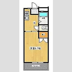 プラザコレージュ 1Kの間取図画像
