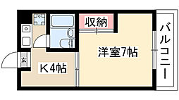 ヴァンベール本郷 1Kの間取図画像